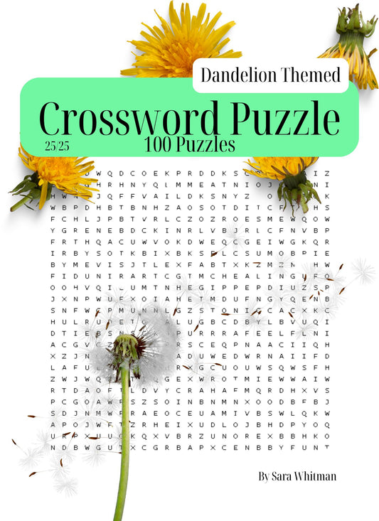 Crossword Puzzle Dandelion Themed