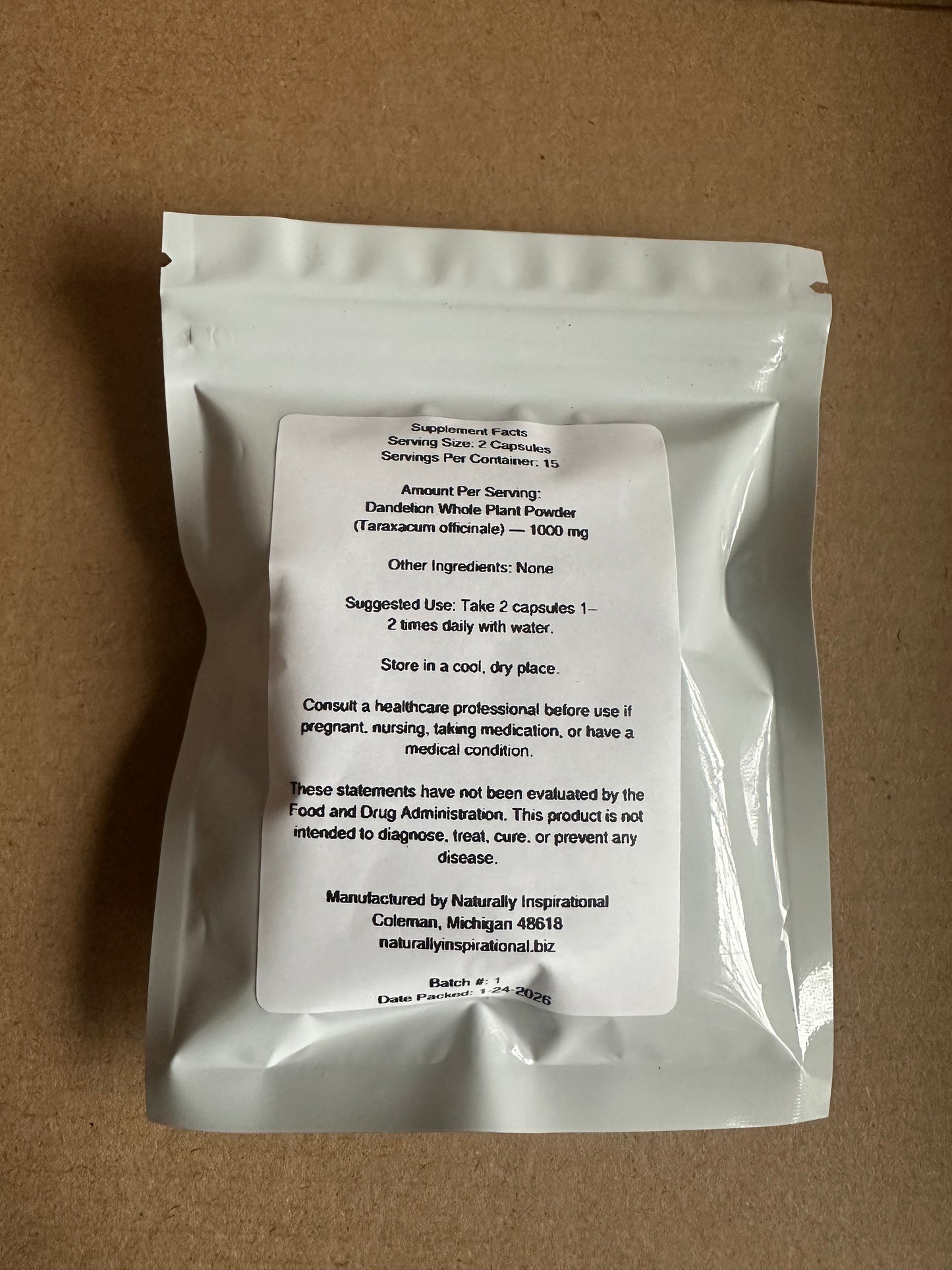 Dandelion Whole Plant Capsules